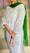 Green Embroidered 3Pc