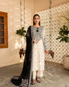 Decent White Embroidered 3Pc